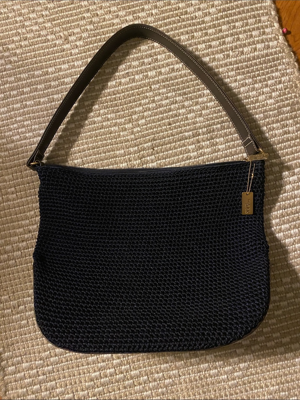 the SAK Woven Shoulder Bag - Navy